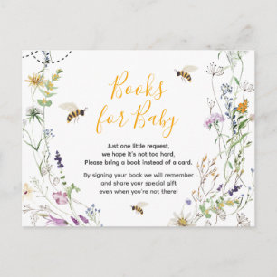 Carte Postale Livres de bébé pour Baby Shower A Little Honey Bee