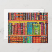 Carte Postale Livres de bibliothèque (Devant / Derrière)
