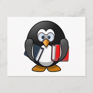 Carte Postale Livres de transport de pingouins