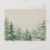 Carte Postale Livres d'hiver Woodland Forest pour bébé (Dos)