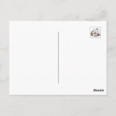 Carte Postale Livres et écorces - Conception de lecture de chien (Dos)