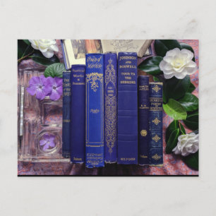 Carte Postale Livres et fleurs (Camellia)
