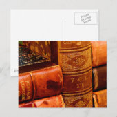 Carte Postale Livres Liés Au Cuir (Devant / Derrière)