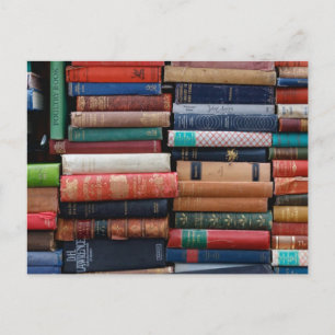Carte Postale Livres Lire l'amour vieux livres