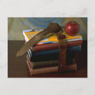 Carte Postale Livres scolaires à l'ancienne mode