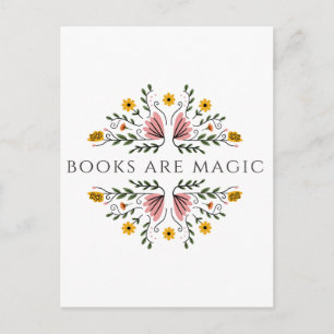 Carte Postale Livres sont Magie Autocollant