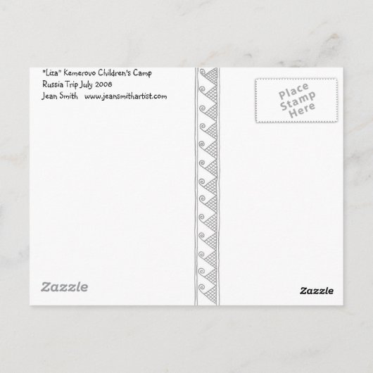 Carte Postale Liza (Dos)