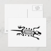 Carte Postale Lizard, hiéroglyphe mexicain(Maya) (Devant / Derrière)