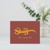 Carte Postale Lizard tribal Orange (Debout devant)