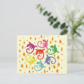 Carte Postale Lizards colorés (Debout devant)