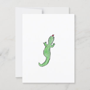 Carte Postale Lizzard Vert
