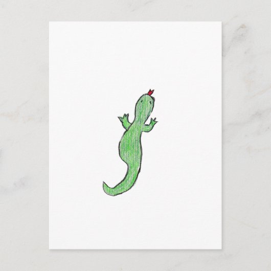 Carte Postale Lizzard Vert (Devant)