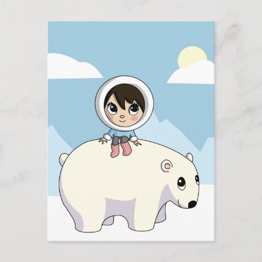 Carte Postale Lizzy et givrage (Devant)