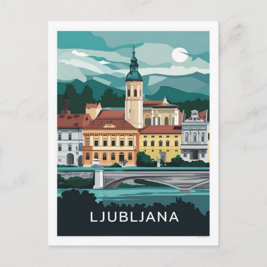 Carte Postale Ljubljana, Slovénie (Devant)