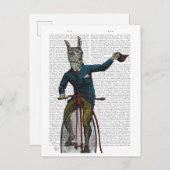 Carte Postale Llama à vélo (Devant / Derrière)