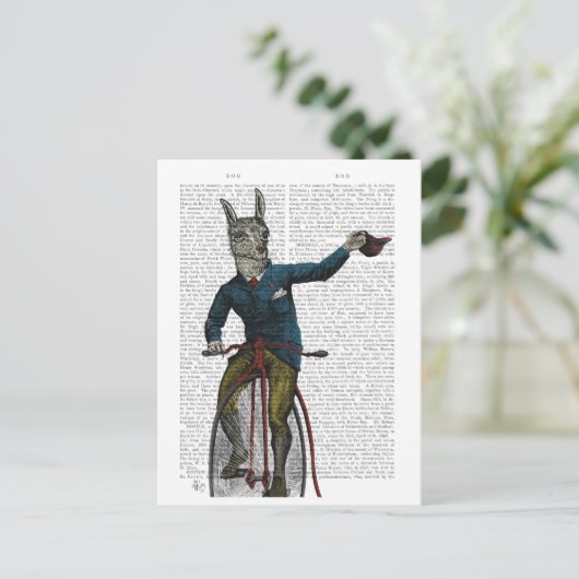 Carte Postale Llama à vélo (Debout devant)