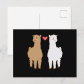 Carte Postale Llama Alpaca Llamas Alpacas Création de conception (Devant / Derrière)
