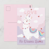 Carte Postale Llama de fête (Devant / Derrière)