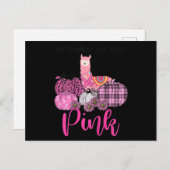 Carte Postale Llama De Sensibilisation Des Femmes En Octobre Nou (Devant / Derrière)