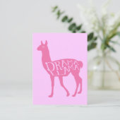Carte Postale Llama Drama Rose (Debout devant)