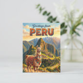 Carte Postale Llama du Pérou (Debout devant)