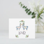 Carte Postale Llama est amoureux (Debout devant)