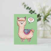 Carte Postale Llama heureux (Debout devant)