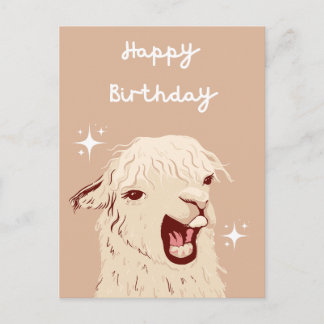 Carte Postale Llama Joyeux Anniversaire