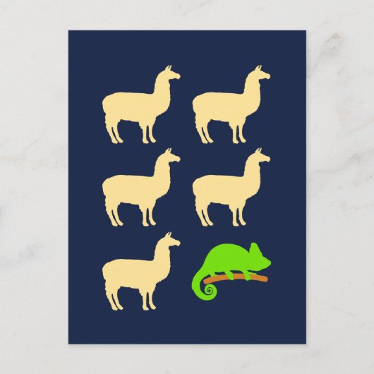 Carte Postale Llama Llama Llama Llama Chameleon (Devant)