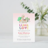 Carte Postale Llama Mama Baby Fiesta Cactus Fun Modern Girl Boy (Debout devant)