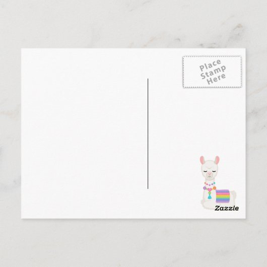 Carte Postale Llama moderne 3e fête d'anniversaire (Dos)