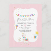 Carte Postale Llama moderne 3e fête d'anniversaire (Devant)