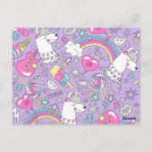 Carte Postale Llama motif 1 (Dos)