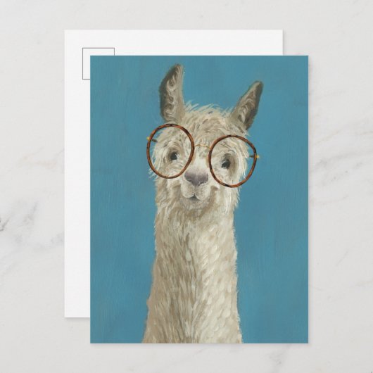 Carte Postale Llama Spécifications - Lunettes rondes (Devant / Derrière)