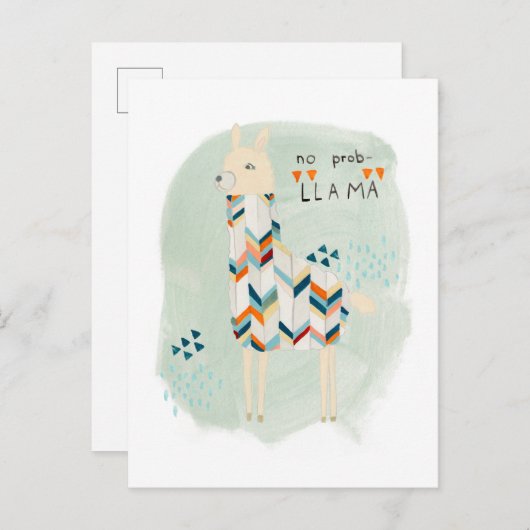 Carte Postale Llama Squad - Pas de Prob-llama (Devant / Derrière)