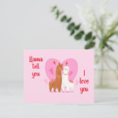 Carte Postale Llama vous dit  (Debout devant)