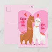 Carte Postale Llama vous dit   (Devant / Derrière)