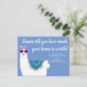 Carte Postale llama vous dit combien de vente immobilier (Debout devant)