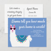 Carte Postale llama vous dit combien de vente immobilier (Devant / Derrière)