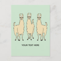 Llamas Ajoutez Votre Propre Message Texte