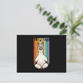 Carte Postale Llamaste Namaste Yoga Cute Llama Alpaca (Debout devant)