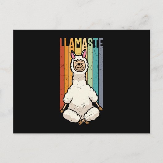Carte Postale Llamaste Namaste Yoga Cute Llama Alpaca (Devant)
