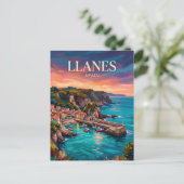 Carte Postale Llanes Espagne (Debout devant)