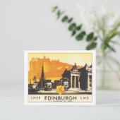 Carte Postale LNER Edinburgh LMS C'est plus rapide en train (Debout devant)