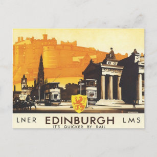 Carte Postale LNER Vintage D'Édimbourg