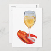 Carte Postale Lobster Claw et Vin (Devant / Derrière)