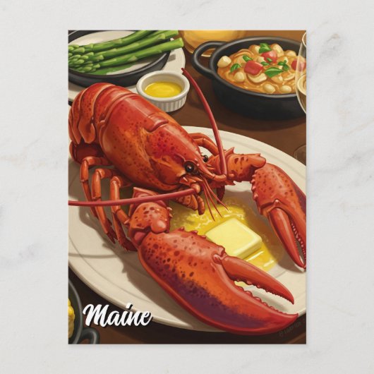 Carte Postale Lobster Maine Travel (Devant)