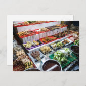 Carte Postale Loc Loc malaisien Hot Pot Set Asiatiques Aliments (Devant / Derrière)