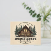 Carte Postale Location de chalet rustique (Debout devant)