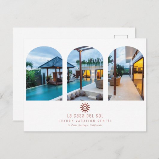 Carte Postale Location de vacances Sun (Devant / Derrière)
